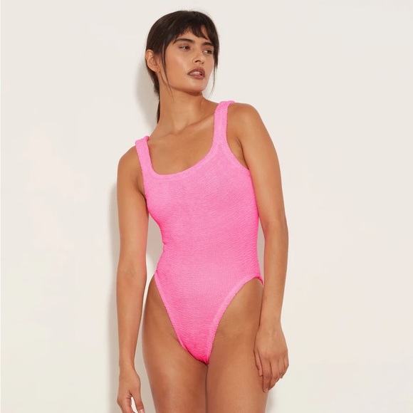 Hunza G Other - Hunza G original crinkle scoop-back swimsuit in bubblegum pink